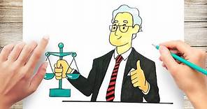 How to Draw Lawyer Step by Step