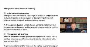 The Spiritual Vision Model Explained