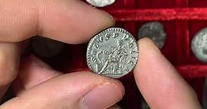 Ancient Roman silver coin of emperor Severus Alexander