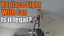 Cost To Install A Ceiling Fan Inplace Of A Light Fixture | Step By Step Instructions | THE HANDYMAN