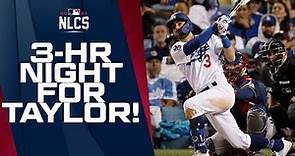 Chris Taylor has a HISTORIC night with 3 home runs!
