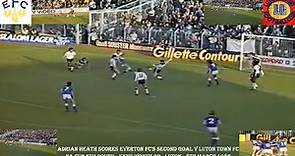 ADRIAN HEATH SCORES EVERTON FC’S SECOND GOAL V LUTON TOWN FC – FA CUP 6TH ROUND – 8TH MARCH 1986