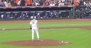 Astros Kendall Graveman (out for the year/shoulder surgery) warm-up pitches...10/22/21