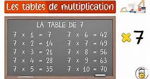Les Tables De Multiplication - La Table De 7 - Apprendre À Compter Facilement