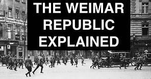 A Democracy Without Democrats: The Weimar Republic Explained