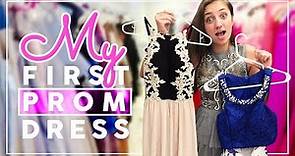 Trying on PROM DRESSES for the FiRST TiME!