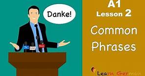 Learn German | Common Phrases | German for beginners | A1 - Lesson 2
