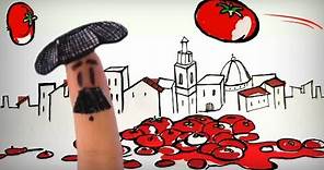 La tomatina de Buñol, fiestas de España. Aprender español