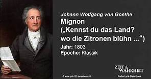 Johann Wolfgang von Goethe: Mignon (1803)