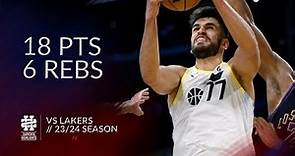 Omer Yurtseven 18 pts 6 rebs vs Lakers 23/24 season