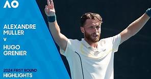 Alexandre Muller v Hugo Grenier Highlights | Australian Open 2024 First Round