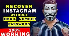 Recover Hacked Instagram Account Without Email Password and Number | Instagram account recovery