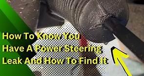 How To Know You Have A Power Steering Leak And How To Find It