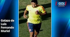 Luis Fernando Muriel y su espectacular gol, en el entrenamiento de la Selección Colombia
