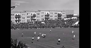 Imágenes del antiguo estadio de Vallecas en 1957. Película "Mensajeros de paz".