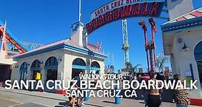 Exploring Santa Cruz Beach Boardwalk in Santa Cruz, California USA Walking Tour #santacruz
