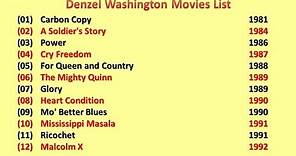 Denzel Washington Movies List