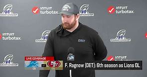 Frank Ragnow addresses media at Championship Wednesday news conference