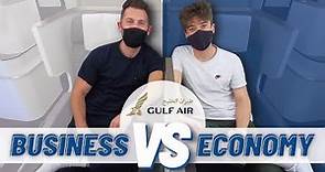 RARE LUXURY: Flying GULF AIR - Business Class vs Economy comparison