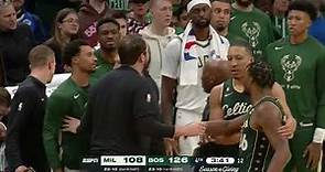 Giannis & Jaylen Brown almost started a fight 😳 HEATED MOMENT