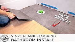 How to Install Vinyl Plank Flooring in a BATHROOM 🚽