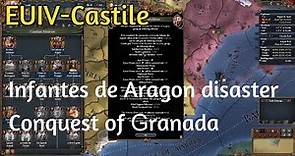 EU IV (v1.35) - Castile play - part 1 : The Infantes of Aragon disaster and conquest of Granada
