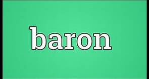Baron Meaning