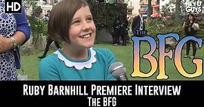 Ruby Barnhill Premiere Interview - The BFG