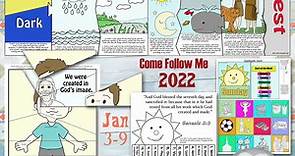 Come Follow Me 2022, Free LDS primary lesson helps, Jan 3-9 Genesis 1–2; Moses 2–3; Abrah. 4–5
