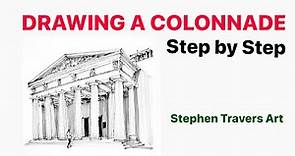 How to Draw A Colonnade - Drawing Classical Architecture