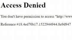 Solved: Access Denied - You don't have permission to access "http://www........com/" on this server