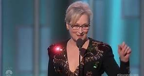 Meryl Streep powerful speech at the Golden Globes 2017