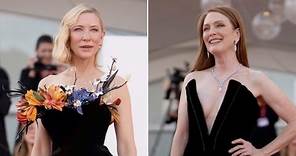 Festival di Venezia: la presidente Julianne Moore e la star Cate Blanchett illuminano il red carpet