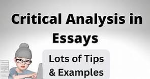 Critical Analysis in Nursing Essays with Examples