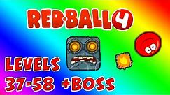 3rd BOSS BATTLE | Let's Play Redball 4 game, levels 37-58