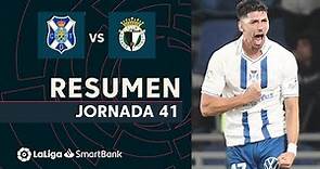Resumen de CD Tenerife vs Burgos CF (2-1)