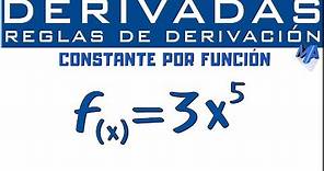 Derivada de una constante por una función | Reglas de derivación