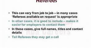 HOW TO: Including referees on your CV
