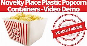 Plastic Red & White Striped Classic Popcorn Containers Video