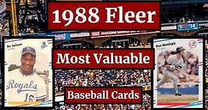 1988 Fleer Baseball Cards - 25 Most Valuable