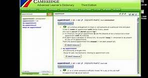 Tutorial #1 Basic & Important Features of CAMBRIDGE ADVANCED LEARNER'S DICTIONARY