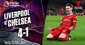 Highlights & Goles: Liverpool v. Chelsea 4-1 | Premier League | Telemundo Deportes
