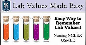 EASY TRICKS to Remember Lab Values [Nursing NCLEX, USMLE]