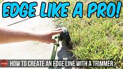 How To Edge Like A Pro With a String Trimmer Vs Using A Stick Edger - Lawn Care Vlog Walk Through