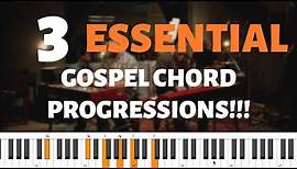 3 BASIC GOSPEL CHORD PROGRESSIONS | Beginners Piano Tutorial