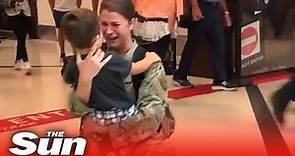 Military mother's emotional reunion with her child