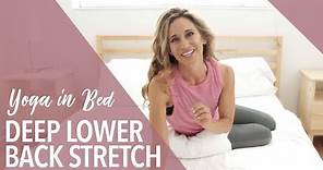 Deep Lower Back Bed Stretch | Yoga in Bed | Nora Day