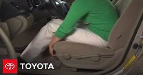 2007 - 2009 Highlander How-To: Manual Front Seats | Toyota