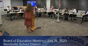 Board of Education Meeting | July 25, 2023