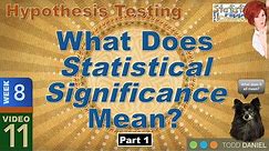What Statistical Significance Means – Part 1 (8-11)